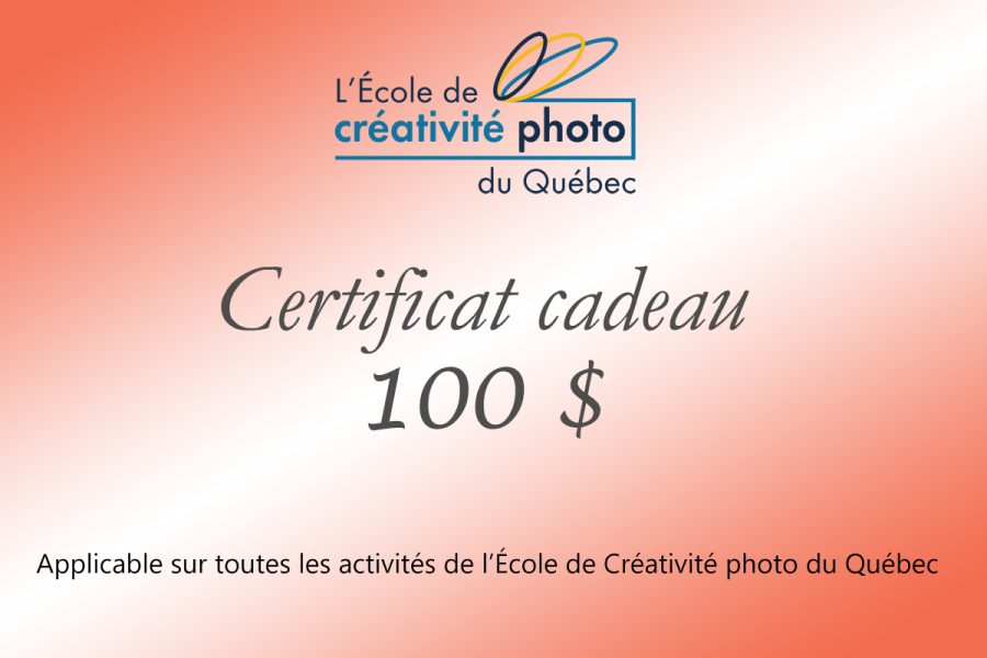 Certificat cadeau 100$