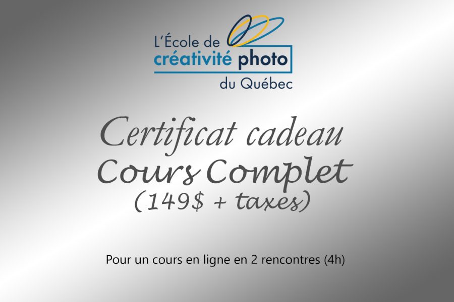 Certificat cadeau Cours